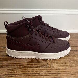 Nike Court Vision Winter Burgundy Mid Top Sneakers Men’s Size 9.5 DR7882-600